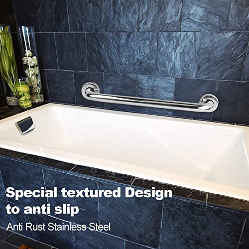 2 Pack 16 Inch Shower Grab Bars, Lonvichtt Stainless Steel Shower Handle, Bathroom Safety Bars, Elderly, Pregnant, Handicap Senior Assist Bath Handle #TOP4