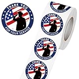 Louise Maelys 500Pcs Veterans Day Military America Stickers for Party Favors Retirement Thank You for Your Service Sticker Labels Celebrating Supplies