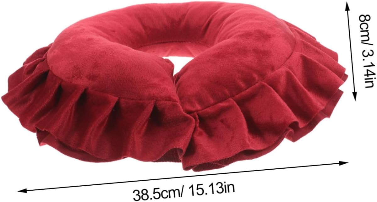 U-Shape Massage Pillow Beauty Pillow Face Down Table Red Spa Massage Cushion