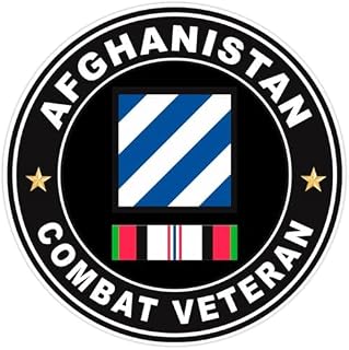 2 (Pieces) 3" and 5" Stickers n Decals Afghanistan Combat Veteran Sticker Vinyl Decal Sticker, Waterproof for Cars, Laptop, Phone & More,