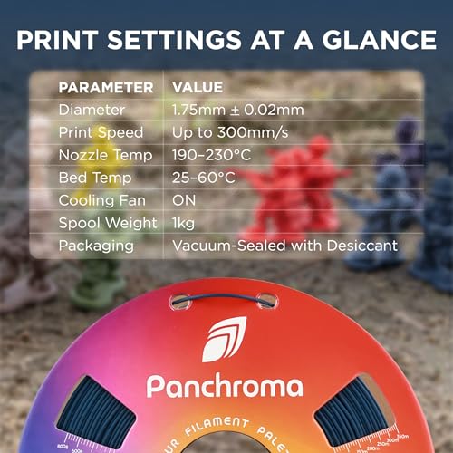 Image of Polymaker Panchroma Matte PLA Filament, Army Blue 1.75mm 1kg 3D Printing Filament, Formerly Polyterra 3D Printer PLA Filament, Fit Most FDM 3D Printers, 1kg Spool (2.2lbs)