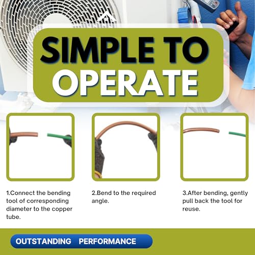 Image of 4Pcs HVAC Copper Pipe Bender Kit - 1 /4 inch, 3 /8 inch, 1 /2 inch, 5 /8 inch Tube Bending Strips (13ft Each) for Air Conditioner & Refrigerator Repair - PE Plastic Protector Prevents Kinks & Cracks