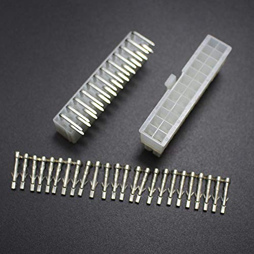 10sets 5557 5569 24P Bend Pin Wire Terminals Electrical Connector 4.2mm 24Pin Right Angle Jack