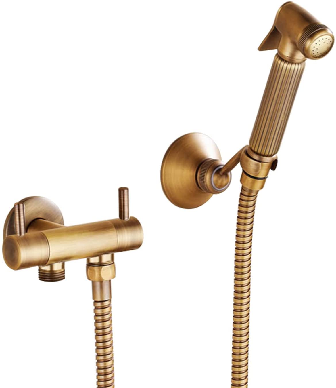Juego de rociador de bidé montado en la pared, limpieza diaria del baño con estilo retro
