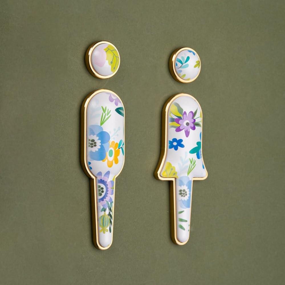 Letreros para baños, letreros para Puertas de baños, letreros de mármol para lavabos, letreros para baños comerciales, letreros para baños de Hombres y Mujeres (C)