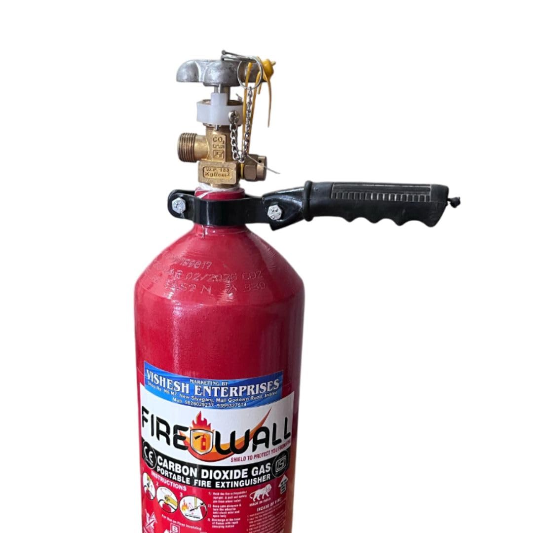 VISHESH Enterprise 4.5kg CO2 Type Fire Extinguisher (ISI Marked, Red) | Portable Safe Solution for Electrical, Flammable Liquid Fires-image-47