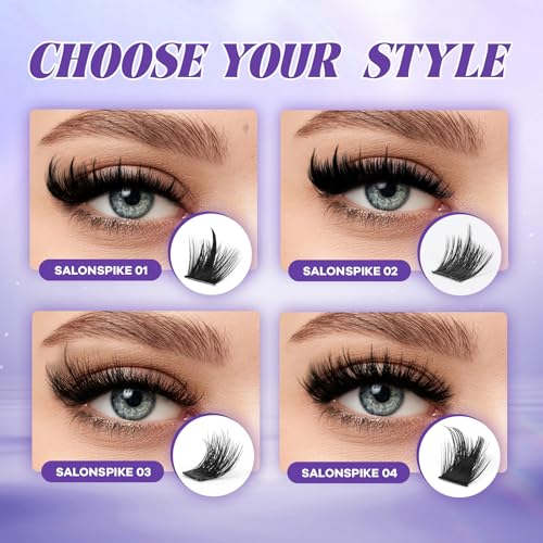 B&Q Manga Lash Clusters Kit with Spikes 10-18mm Mixed Fluffy Eyelash Clusters 120pcs Easily Achieve Salon-quality Volume Lash Extension Results Perfect for Beginners to DIY at Home(KIT-SalonSpike 02) by B&Qaugen - Image 5