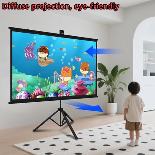 Pantalla portátil proyector 60" con soporte 16:9 miniatura 6