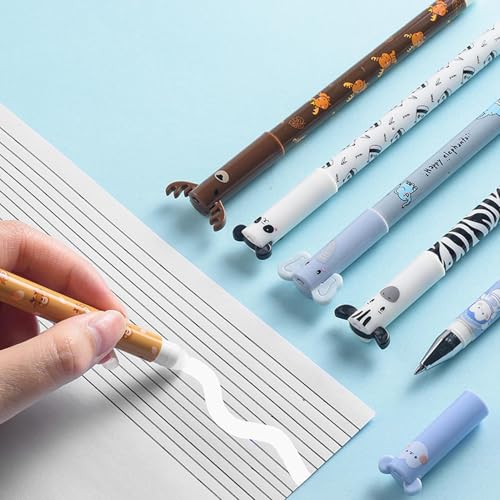 Set de 6 bolígrafos de gel borrables con punta 0.5 mm miniatura 2