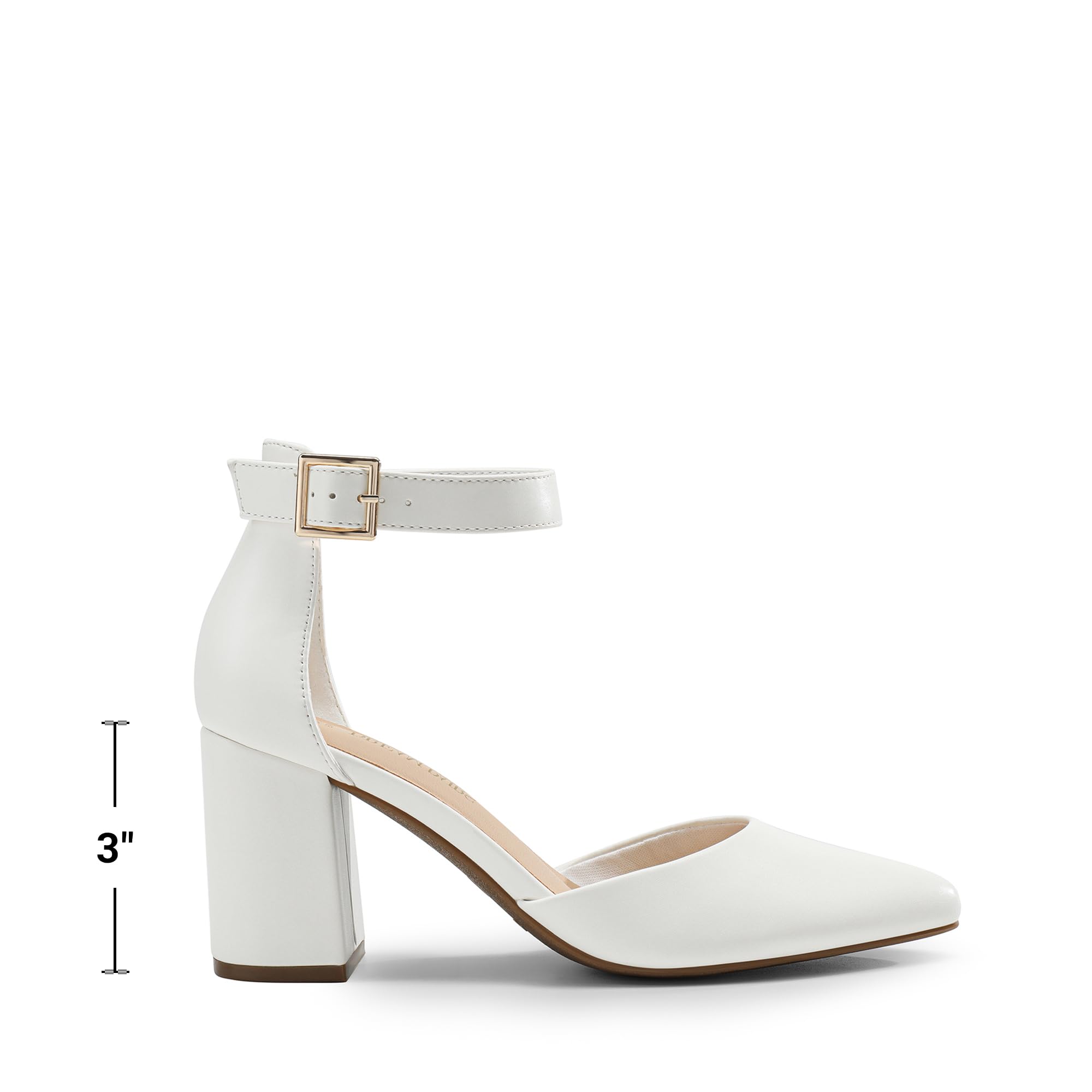 Dream Pairs Damen-Pumps mit elastischen Knöchelriemen