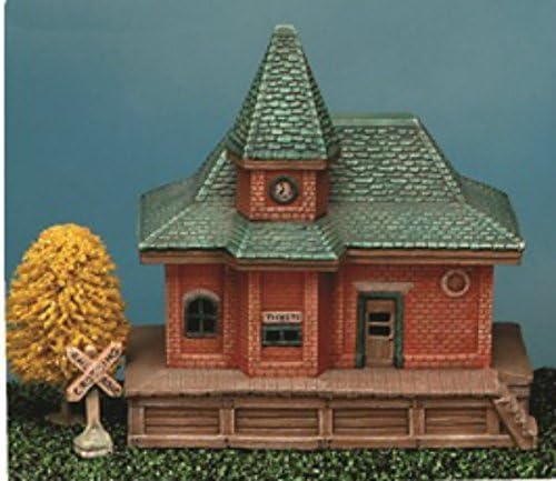 Christmas Crystal Creek Village Train Depot unpainted Ceramic Bisque Paint your own Pottery