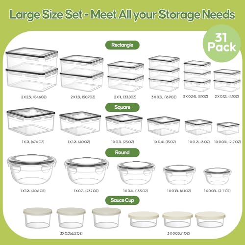 Save 25% on 62-PC Airtight Food Storage Containers Set - Image 2