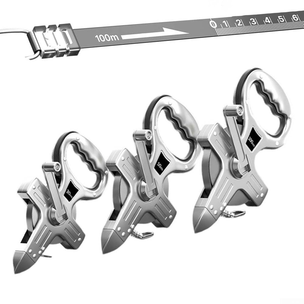 Offenes Maßband 30m Stahlgehäuse Metall(100M)