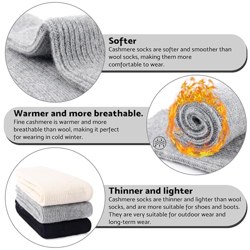 Moyel Warm Wool Cashmere Socks for Women Women’s Thermal Winter Socks Thin Soft and Cozy3