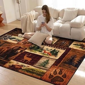 Aspmizfarmhousearearug5x7buffaloplaidlodgebearmoosedeerlivingroomrugswashablerusticcabinwildlifebedroomthrowrugsnonslipfloorcarpetlargebrownvintagecountryhomedecor Urban Country Home Decor Aspmiz farmhouse area rug 5×7 buffalo plaid lodge bear moose deer living room rugs washable rustic cabin wildlife bedroom throw rugs non slip floor carpet large brown vintage country home decor urban country home decor