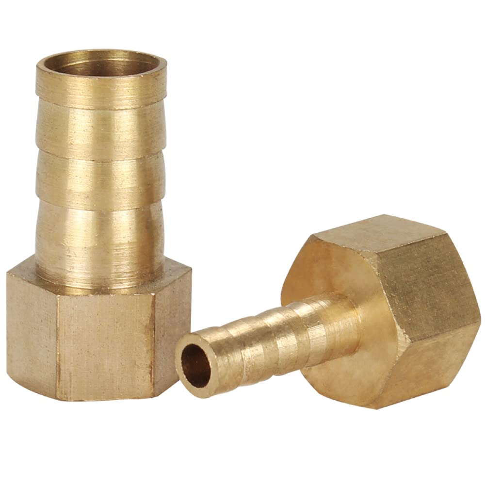 OTANA Pagoda Connettore Barb Connettore Filettatura Femmina 1/8 1/4 3/8 1/2 Raccordi per Tubi in Ottone,12mm,3/8"