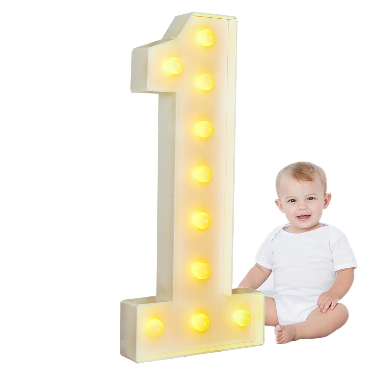 Buy 3.28Ft Giant Marquee Light Up Number 1 Mosaic Balloon Frame Large