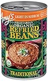Amy's Organic Refried Beans Canned, Traditional Beans Light in Sodium, Vegan Gluten Free and Vegetarian, 15.4 Oz (12 Pack)