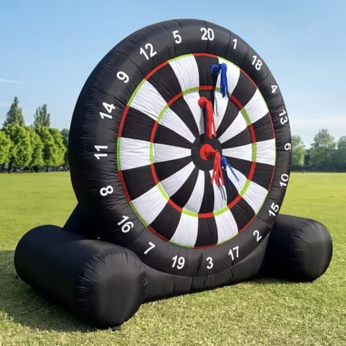 GR8FUN 6FT Inflatable Dart Board Throw Dart with Built-in UL Blower Giant Dart Throwing Game Portable Inflatable Soccer Dart Board for Outdoor/Indoor Events Parties Carnivals