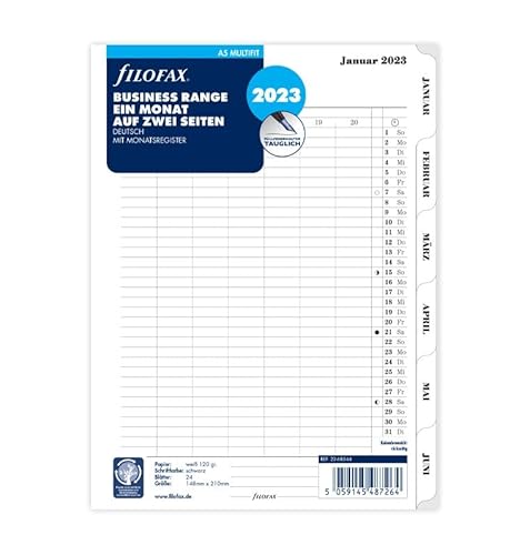 Filofax A5 Multi 1M/2S tabbed (deutsch)2023 Cover