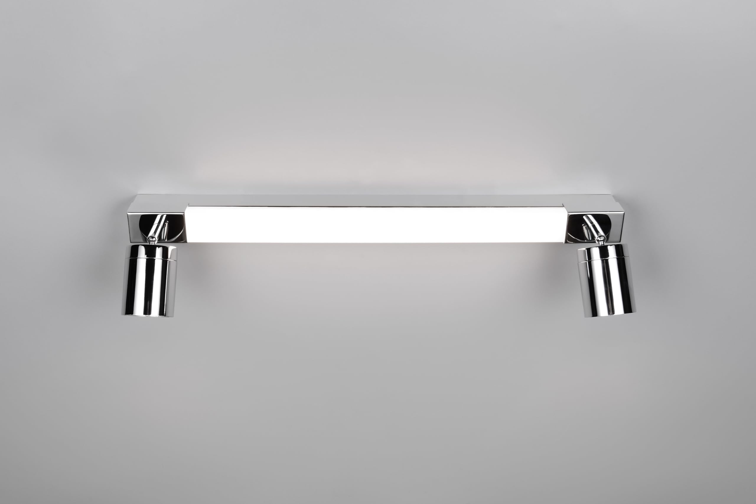 Trio Leuchten Aplique de baño LED ENRICO 281470306, metal cromado, 6,5 vatios LED, excl. 2x GU10, color de luz ajustable