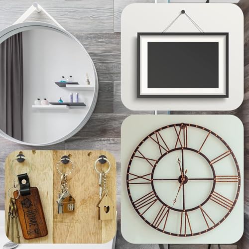 Image of 50 Pieces One Step Hangers Picture Hangers for Drywall Picture Hanging Nails Iron Alloy Photo Frame Hanger Kit for Wood Hardware Mounting (50Ib)
