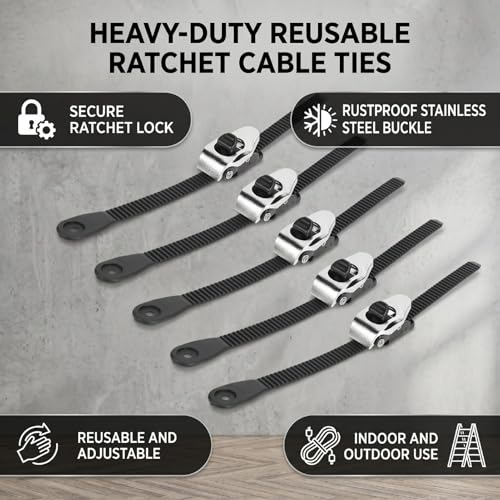 Sangles de verrouillage robustes avec boucle en acier inoxydable - 8