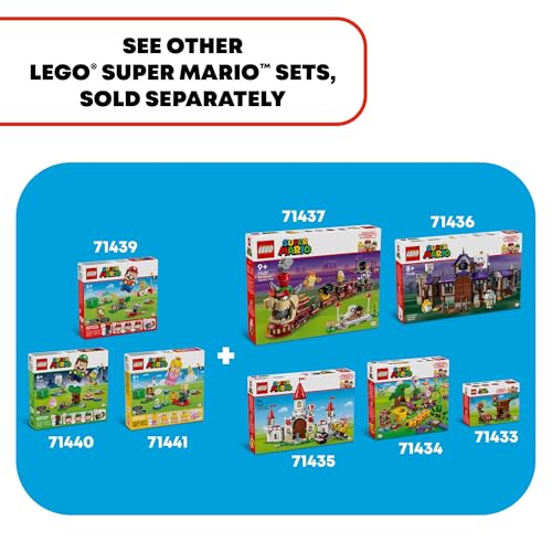 Image of LEGO Super Mario Adventures with Interactive Mario, Bowser Jr.'s Clown Car Playset Vehicle, Yoshi Toy, Mario Playset, Nintendo Toy Gift for Boys, Girls and Gamers Ages 6 and Up, 71439