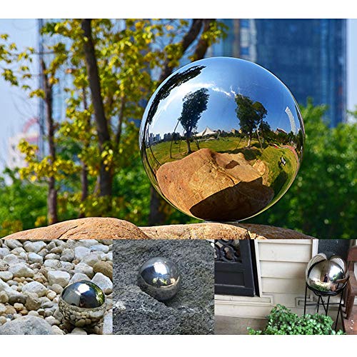 FixWhat 12 in Gazing Ball,Silver Stainless Steel Mirror Globe,Polished Reflective Smooth Garden Sphere,for Garden Home Decoration with Colorful Shiny Addition - Thumbnail 3