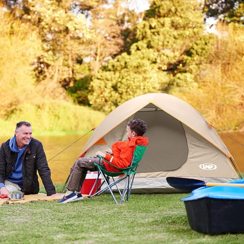 Image of unp 6 Person 4 Season Dome Tent, Easy to Set Up for Camping & Hiking, Lightweight & Portable, Green