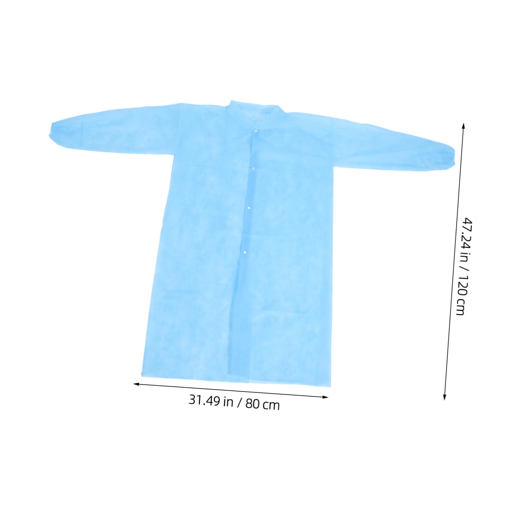 GLEAVI 10pièces Blouses De Jetables Non-tissé Vêtements De Laboratoire Respirants Combinaisons De