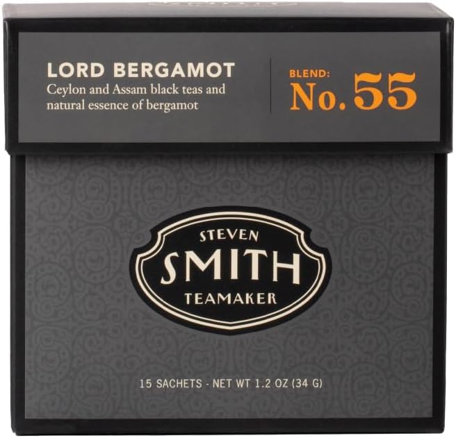 Smith Teamaker Lord Bergamot Blend No. 55 (Full Leaf Black Tea), 1.2 oz, 15 Bags