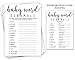 Baby Shower Games - Pack of 5 Activities (50 Count for Each) - Advice and Predictions, Bingo, Word Scramble, Whats On Your Phone, and Who Knows Mommy
