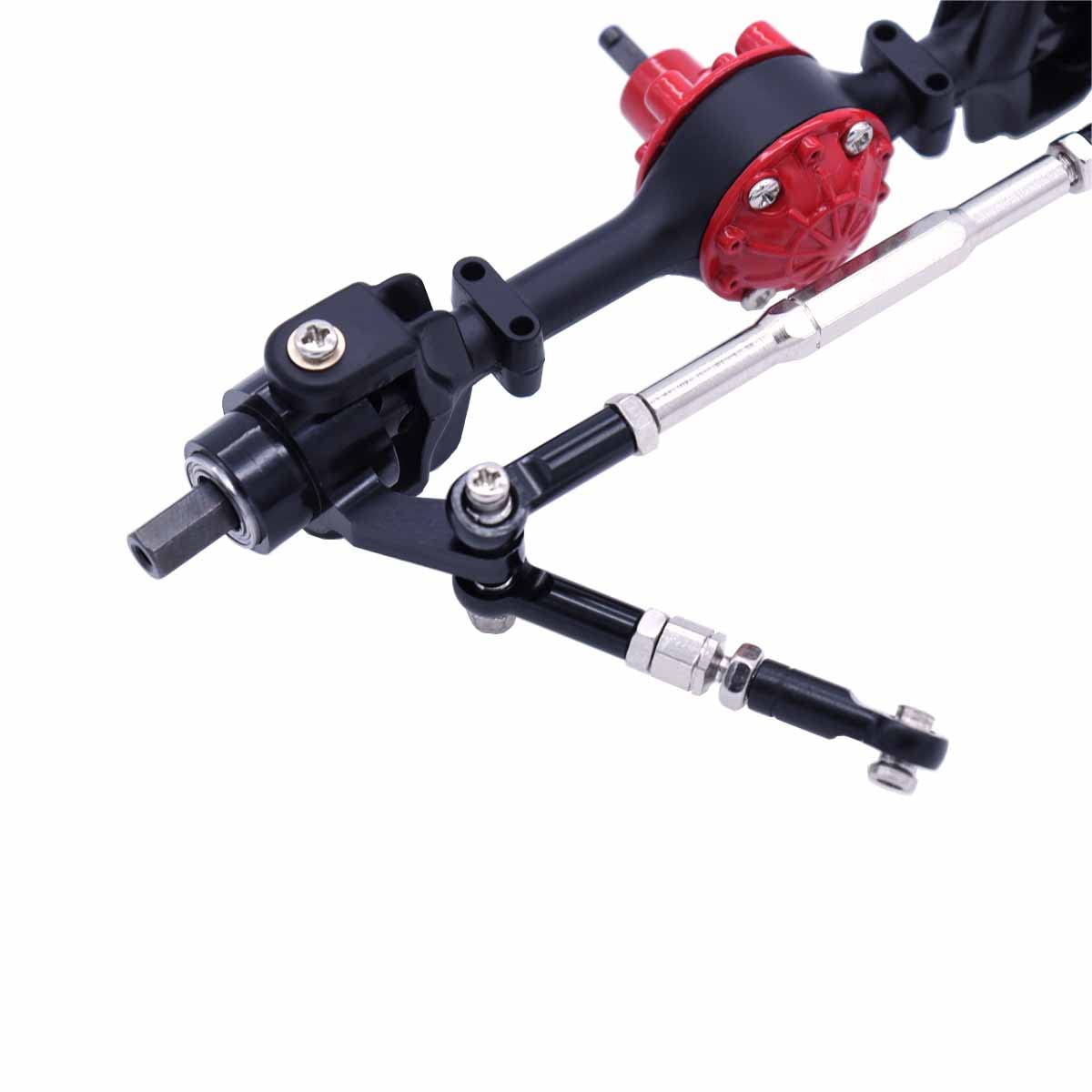 2 Giunti Sterzo Universali In Metallo Per Assale Anteriore – Ricambio Per Auto RC WPL C14 C24, MN D90, MN99S – Nero - 2