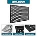 Daanxw 4 Pack Heavy Duty Steel Pegboard Garage Organization Panels,Universal 1/8 and 1/4 Pegboard Accessories,Suitable for Tool Storage,Garage Storage etc. (Black, 16X10.5)