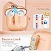 for Airpods 4 Case Rose Glod with Lock&Bling Keychain for Women&Girly,Cute Soft TPU Clear Case Cove for Apple Airpods 4th Generation (2024) with Cleaning Kit,Phone Holder Function