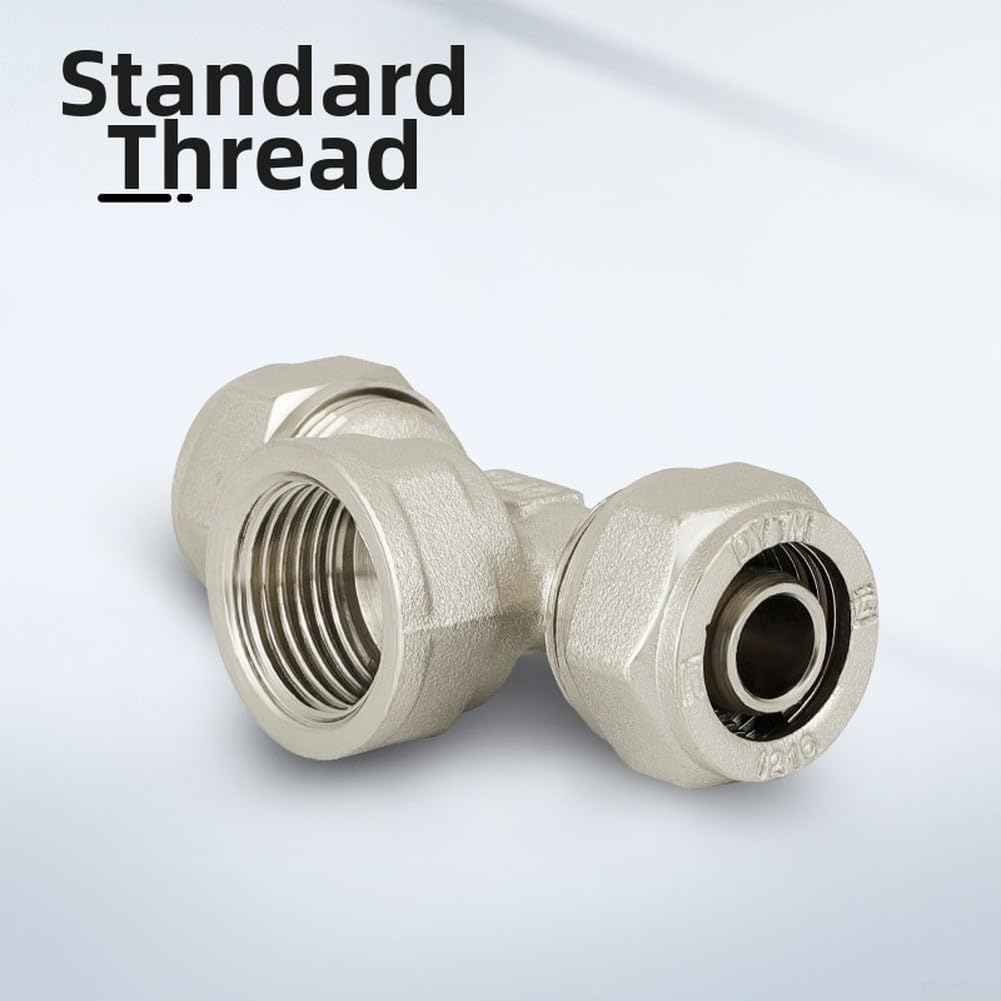 tee para latón Roscado Interior para pex 1216 1620 a 1/2 Pulgada(1216×1/2Electroplating)