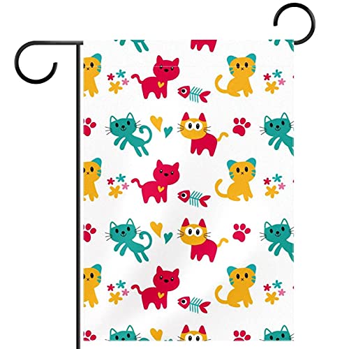 Drapeau de bienvenue extérieur double face durable pour jardin