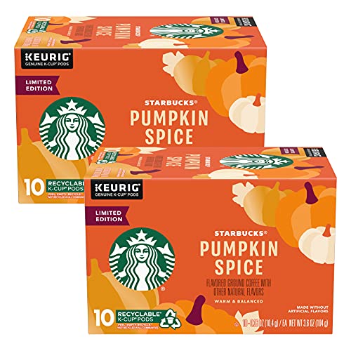 Image of Starbucks Coffee Company Limited Edition Flavored Coffee K-Cups, Pumpkin Spice, 10 CT (Pack of 2)