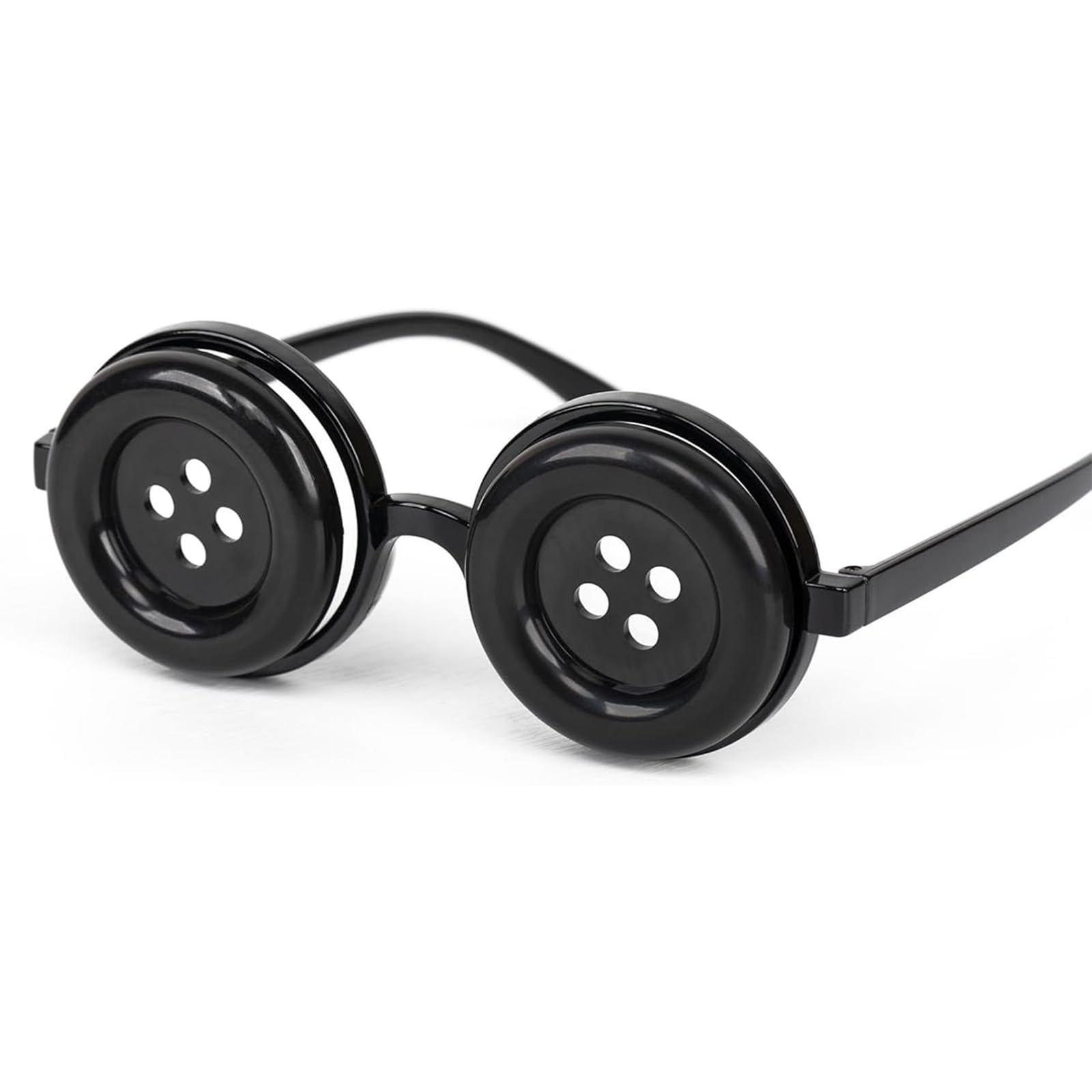 XUEZHIBAO 5PCS Coraline Costume Cosplay Set - Charms Bracelet, Dragonfly Hair Clips, Key Necklace, Seeing Stone Necklace, Button Eyes Glasses - Halloween Gifts Accessories (Set A)