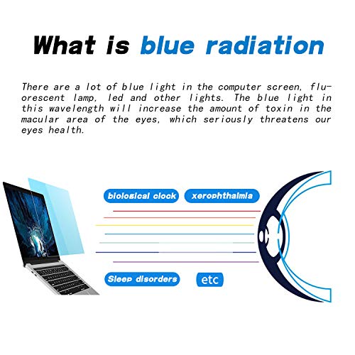 13.3''W Inch Anti Blue Light Screen Protector for Widescreen Laptop - Upgrade Laptop Screen Protector Filter Out Blue Light Relief with Aspect Ratio 16:9 - Reduce Eye Fatigue Strain (2 Pack)