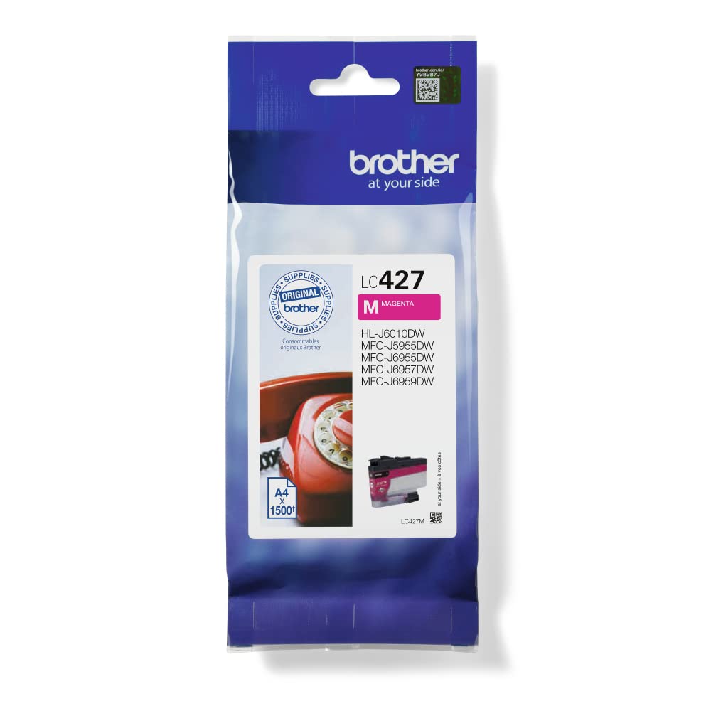 Brother Original Tintenpatrone LC-427M Magenta für ca. 1.500 Seiten, für MFC-J5955DW, MFC-J6955DW, MFC-J6957DW, HL-J6010DW Standard