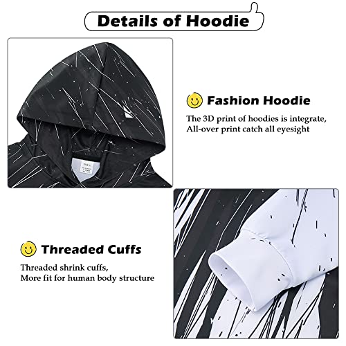 Image of Lovekider Boys Hoodies Sweatshirt Cool 3D Print Pullover with Big Pocket for Kids Fashion Warm Winter 6-16 Years