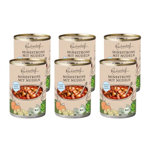 Reichenhof I Minestrone mit Nudeln I 6er Pack Bio-Eintöpfe I (6x 400g)