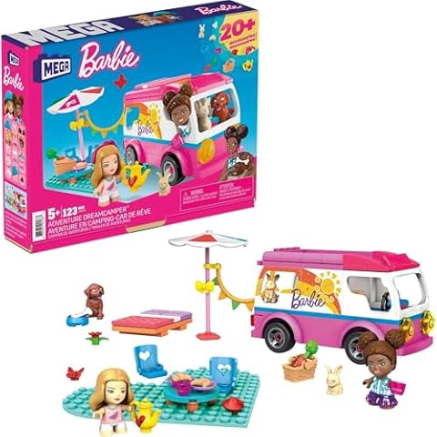 MEGA Barbie Camper Building Toy Vehicle Playset Cover