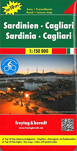 Sardinien - Cagliari, Autokarte 1:150.000, Top 10 Tips