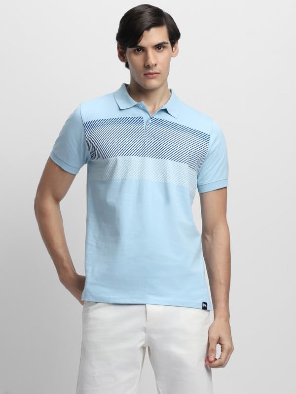 Image of Dennis Lingo Men's Cotton Polo Neck Tshirt, Regular Fit Half Sleeve