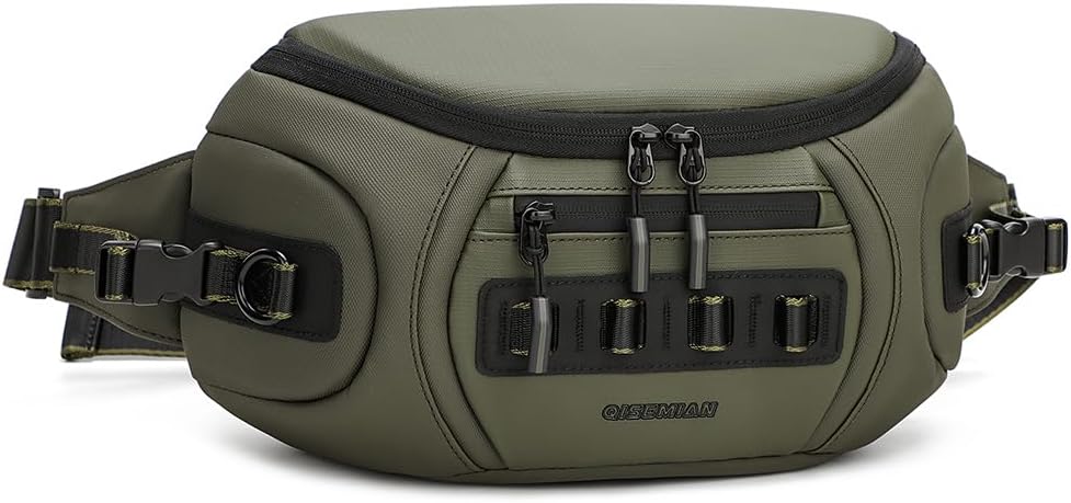 peacechaos Small Camera Sling Bag,Waterproof Camera Case with Tripod Holder,Lightweight DSLR/SLR/Mirrorless Camera Bags Crossbody for photographers (Green) - Image 2