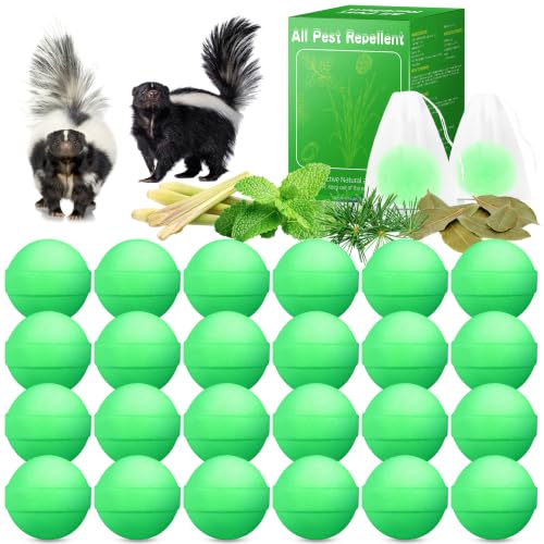 24 Pcs Skunk Repellent Peppermint for Yard Outdoor Skunk Deterrent