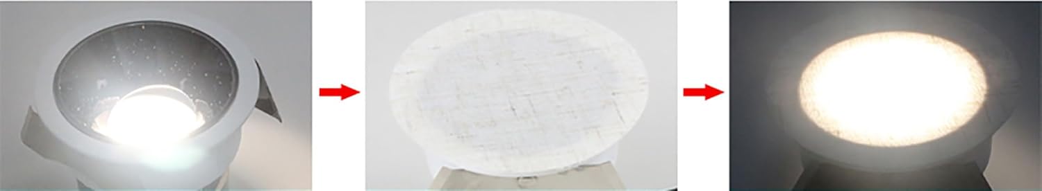 Kiven Led Light Cover,Light Blocking Stickers, 7.1in in Dia,Yellow Fabric, LED Light Dimming Sticker for Recessed Light/Can Light, LED Spotlight, Ceiling Light, Downlight